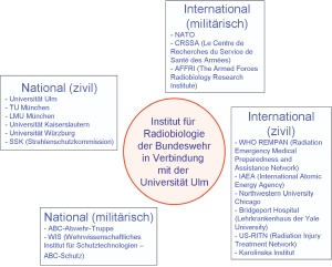 Abb 1: Netzwerk des InstRadBioBw mit nationalen und internationalen Kooperationspartnern (Auswahl).