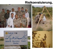 Abb. 6: Risikoevaluierung in Afghanistan. Links: Besprechung beim Gesundheitsminister, rechts: Vektoranalyse