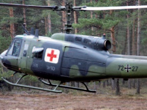 Abb. 1: Bell UH 1D bei der Landung.
