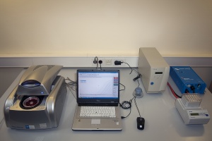Abb. 4:Mobile PCR-Ausstattung (Mehrkanal Rotor-Gene RG-6000) mit Zubehör
