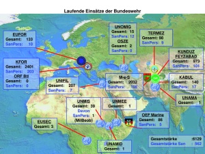 Abb 1: Laufende Einsätze der Bundeswehr 2008
