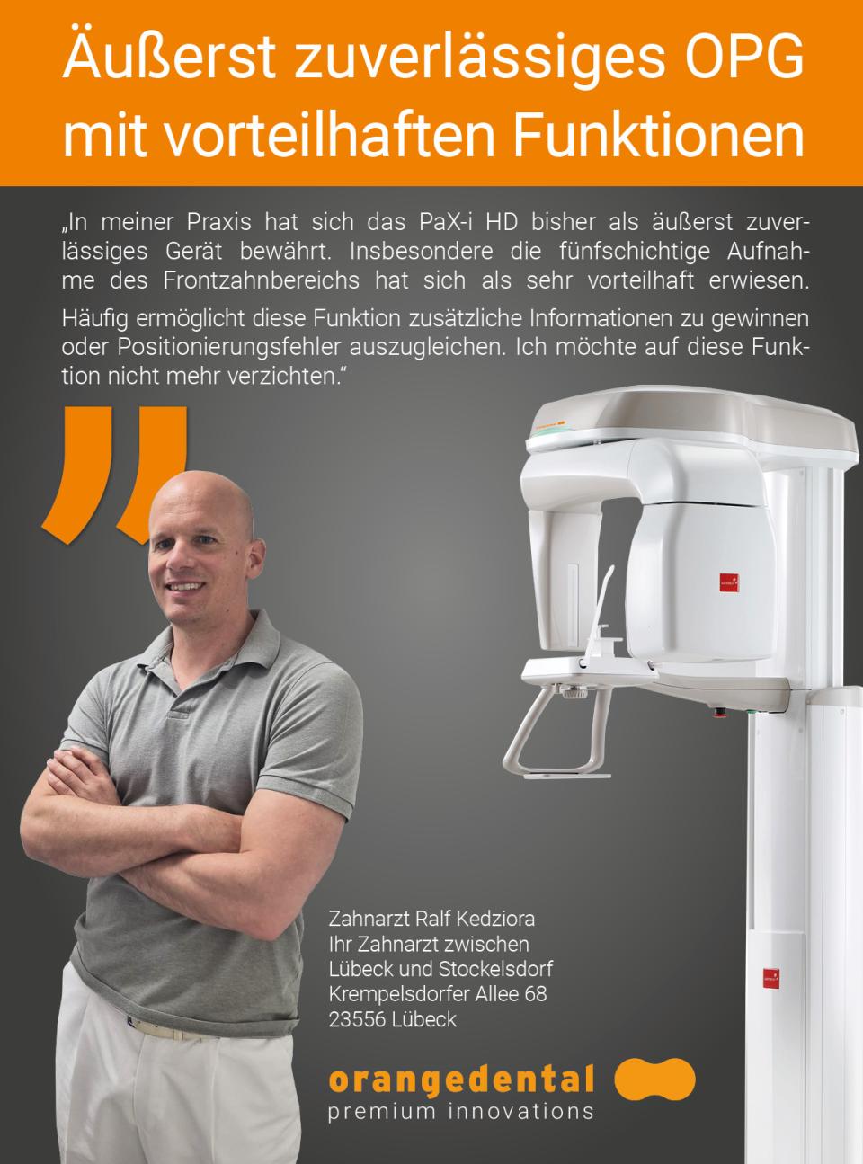 Kunden-Feedback PaX-i HD von orangedental