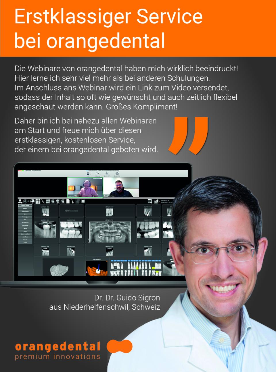 Kunden-Feedback: Erstklassiger Service bei orangedental