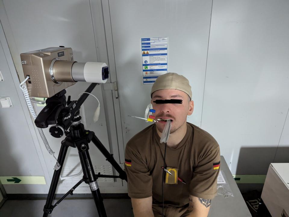 Mobile Röntgenaufnahme eines Patienten
