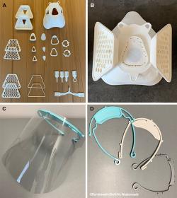 Abb. 3: Darstellung per 3D-Druck hergestellter medizinischer Schutzausrüstung